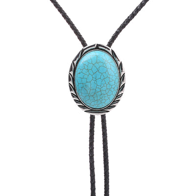 Suit Bolo Tie Men's Tie Turquoise Bolo Blue Tie Necklace