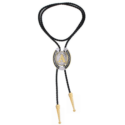 Horseshoe Bolo Tie Alphabet A Tie Wedding Best Bolo