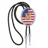 Alphabet M Bolo Tie Mens Western Bolo National Flag Tie