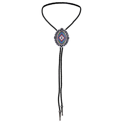 Black Navajo Bolo Tie Unique Bowler Tie Cowboy Bolo