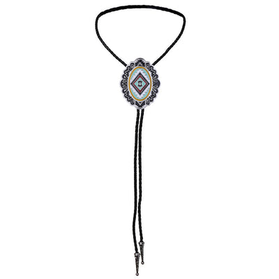 Navajo Bolo Tie Mens Western Bolo Black Necktie Bolo