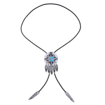 Feather Bolo Necktie Navajo Tie Formal Western White Tie