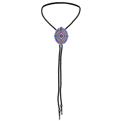 Navajo Suit Bolo Men Cowboy Tie Blue Necklace Bolo