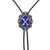 Alphabet X Bolo Tie Formal Bolo Tie Blue Necktie bowlow