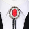 Shiny Red Stone Bolo Rhinestone Bolo Necktie Glass Stone Bootlace