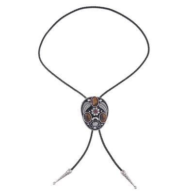 Tiger's Eye Bolo Ties Women's Suit Brown Tie Stone Bolo