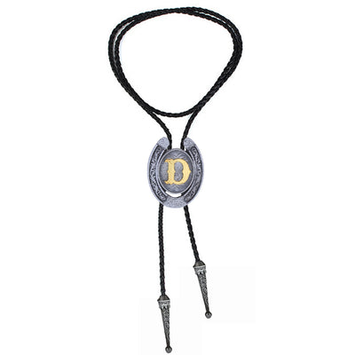 Horseshoe Bolo Tie Alphabet D Suit Bolo Men's Wedding Bolo