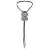 Feather Navajo Bolo Necklace Western Red Bootlace Tie