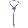 Blue Men's Western Bolo Tree of Life Pattern Bolo Tie