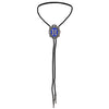 Alphabet H Bolo Tie Formal Western Tie Blue bowler tie