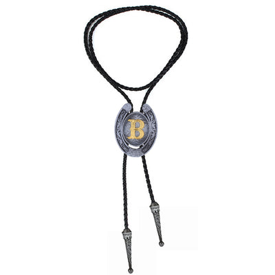 Horseshoe Bolo Tie Alphabet B Boloties Mens Bolo Tie