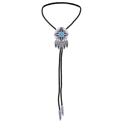 Feather Bolo Necktie Navajo Tie Formal Western White Tie