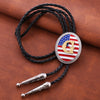 Alphabet G Bolo Tie Wedding Tie US National Flag Bolo