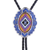 Navajo Suit Bolo Men Cowboy Tie Blue Necklace Bolo