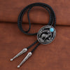 Turquoise Bolo Tie Black Wolf Cowboy Bolo Suit Tie