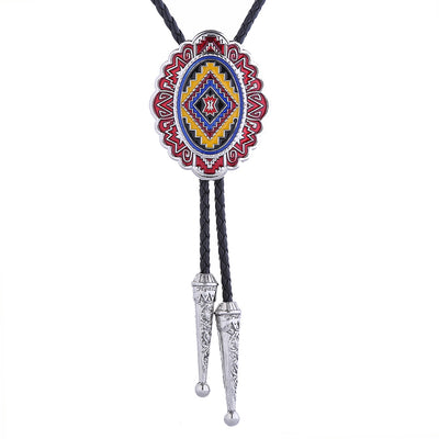 Antique Bolo Tie Navajo Cowboy Tie Western Red Bolo