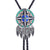 Feather Navajo Bolo Tie Men Western Tie Green Bolo