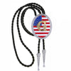 Alphabet G Bolo Tie Wedding Tie US National Flag Bolo