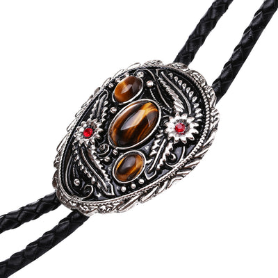 Stone Bolo Brown Tiger's Eye Tie Women's Neck Tie