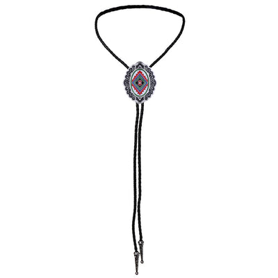 Black Navajo Bolo Tie Western Mens Bootlace Tie Bolo