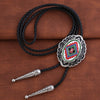 Black Navajo Bolo Tie Western Mens Bootlace Tie Bolo