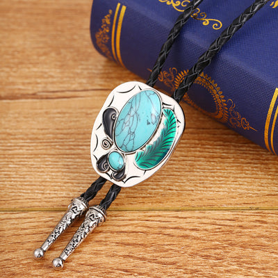 Men's Cowboy Bolo Tie Green Turquoise Bolo Necktie Suit Tie