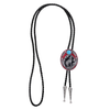 Men's Western Bolo Tie Wolf Red Bolo Turquoise Tie