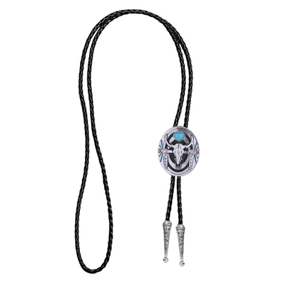 Longhorn Bolo Men Western Tie Cowboy Turquoise Necklace