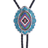 Blue Western Tie Navajo Bolo Tie Men Cowboy Bolo Tie