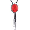 Red Turquoise Bolo Tie Wedding Men's Bootlace Tie