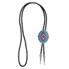 Blue Western Tie Navajo Bolo Tie Men Cowboy Bolo Tie