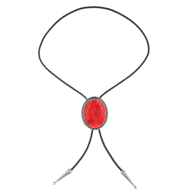 Red Turquoise Bolo Tie Wedding Men's Bootlace Tie