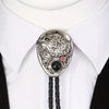 Turquoise Eagle Bolo Tie Men's Necktie Cowboy Bolo Silver Necklace