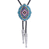 Blue Western Tie Navajo Bolo Tie Men Cowboy Bolo Tie