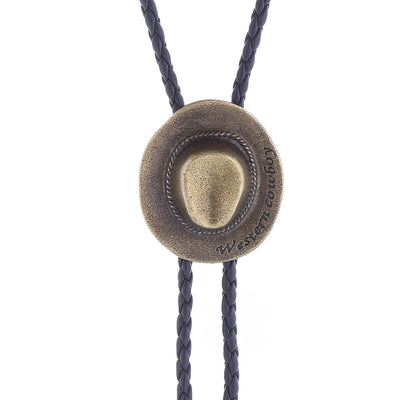 Bronze Bolo Necktie Western Cowboy Hat Bolo Tie for Men