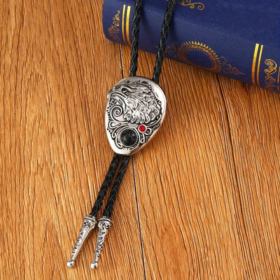 Turquoise Eagle Bolo Tie Men's Necktie Cowboy Bolo Silver Necklace