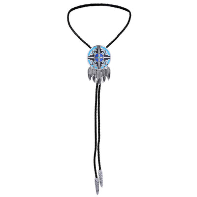 Navajo Bolo Tie Necklace Cowboy Neck Tie Blue Bolo