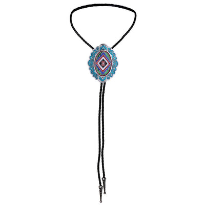 Blue Western Tie Navajo Bolo Tie Men Cowboy Bolo Tie