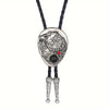 Turquoise Eagle Bolo Tie Men's Necktie Cowboy Bolo Silver Necklace