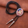 Alphabet B Bolo Tie American National Flag Tie Bolo