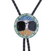 Tree of Life Pattern Bolo Necklace Black Western Bolo Tie