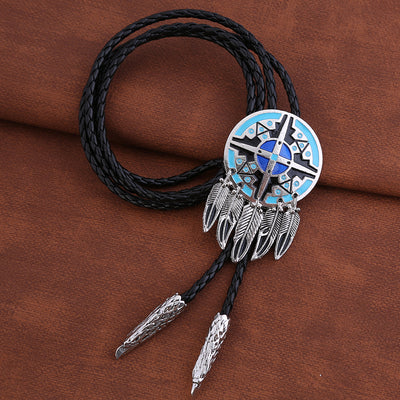 Navajo Bolo Tie Necklace Cowboy Neck Tie Blue Bolo