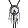 Men Cowboy Tie Dreamcatcher Wolf Western Tie Bolo