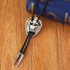 Turquoise Eagle Bolo Tie Men's Necktie Cowboy Bolo Silver Necklace