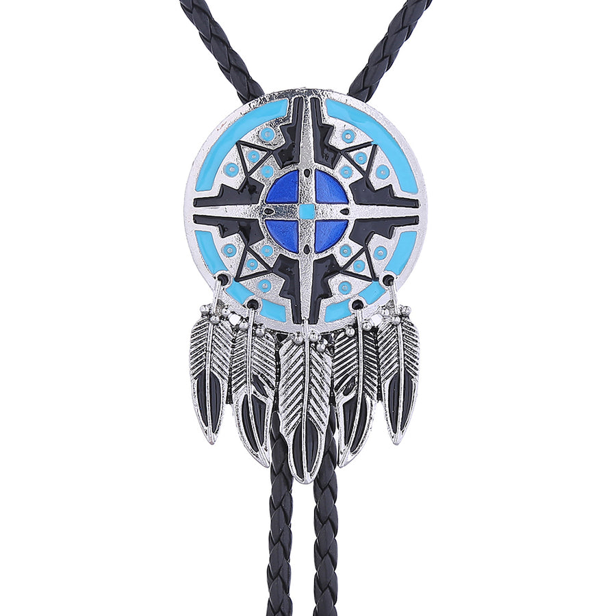Navajo Bolo Tie Necklace Cowboy Neck Tie Blue Bolo