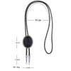 Men's Black Agate Bolo Tie Wedding Boloties Necklace