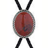 Red Pottery Bolwow Tie Women Neck Tie Necklace Bolo