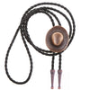 Western Cowboy Hat Bolo Tie Mens Cowboy Necktie Red Bronze