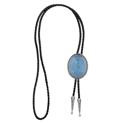 Blue Bolo Tie Mens bootlace tie Suit Bolo Tie Necklace