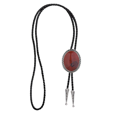 Red Pottery Bolwow Tie Women Neck Tie Necklace Bolo